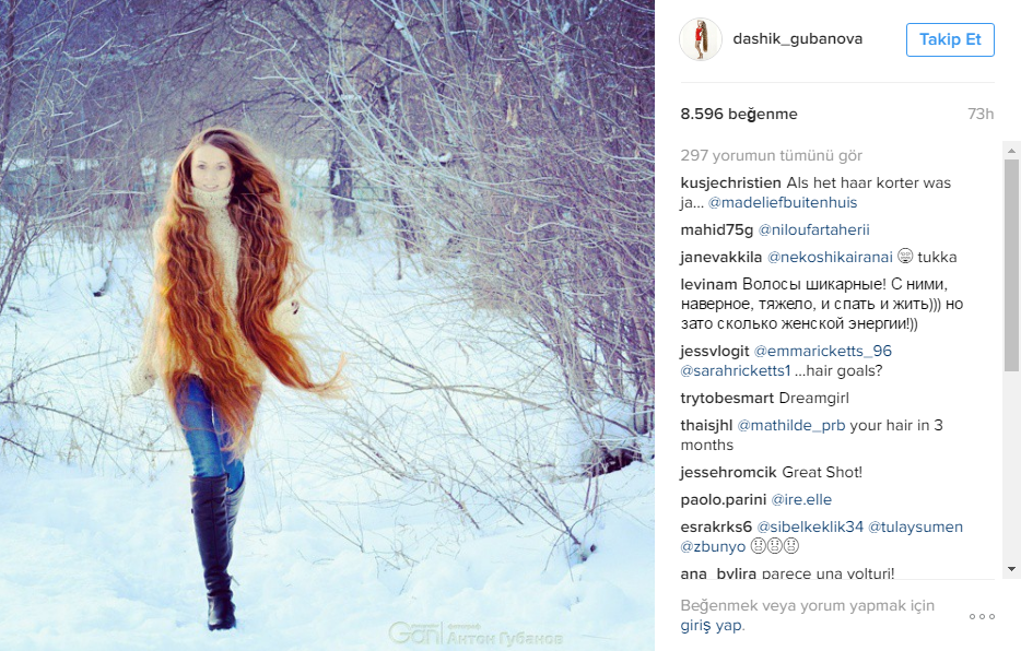 Modern çağın Rapunzeli : Dashik Gubanova