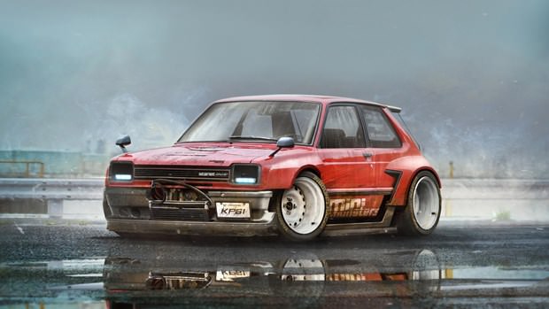 Hayalindeki otomobilleri photoshopla yarattı