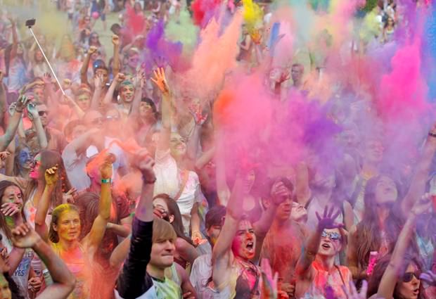 Kiev'de Holi Festivali