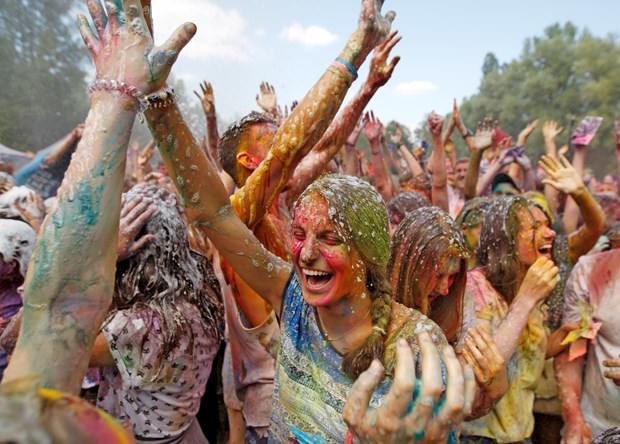 Kiev'de Holi Festivali