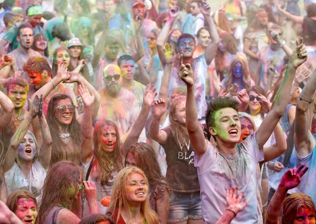 Kiev'de Holi Festivali