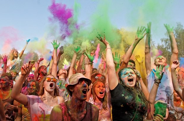 Kiev'de Holi Festivali