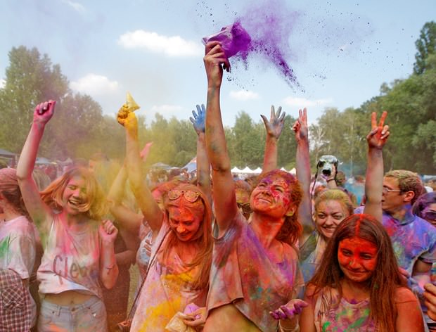 Kiev'de Holi Festivali