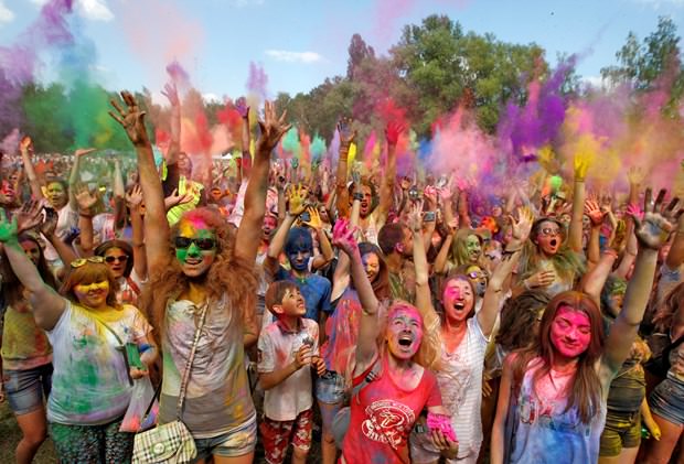 Kiev'de Holi Festivali
