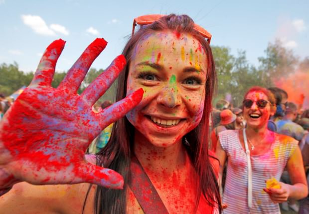 Kiev'de Holi Festivali