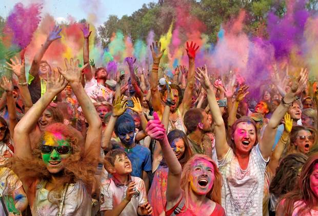Kiev'de Holi Festivali