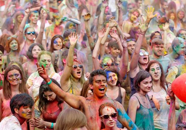 Kiev'de Holi Festivali
