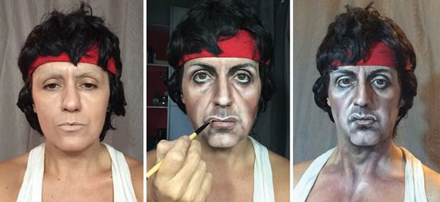 Makyaj ile istediği kişiye dönüşüyor