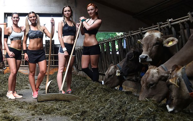 Bavyeralı kadınlar Pirelli takvimine özendi