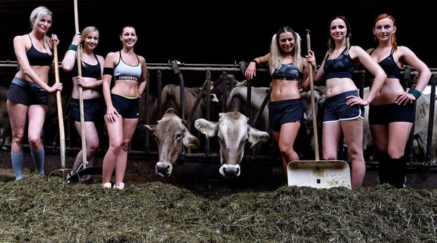 Bavyeralı kadınlar Pirelli takvimine özendi