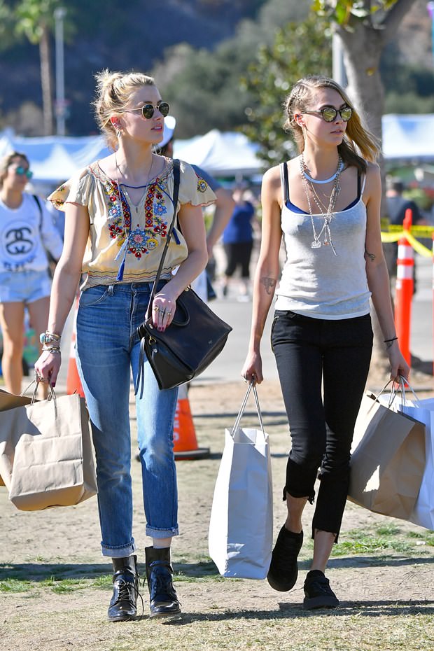 Cara Delevingne ve Amber Heard aşk yaşıyor