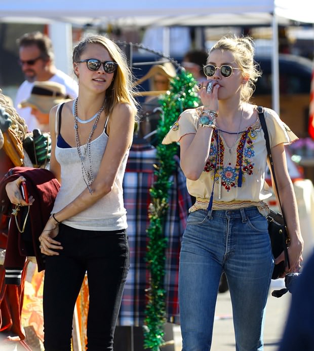 Cara Delevingne ve Amber Heard aşk yaşıyor