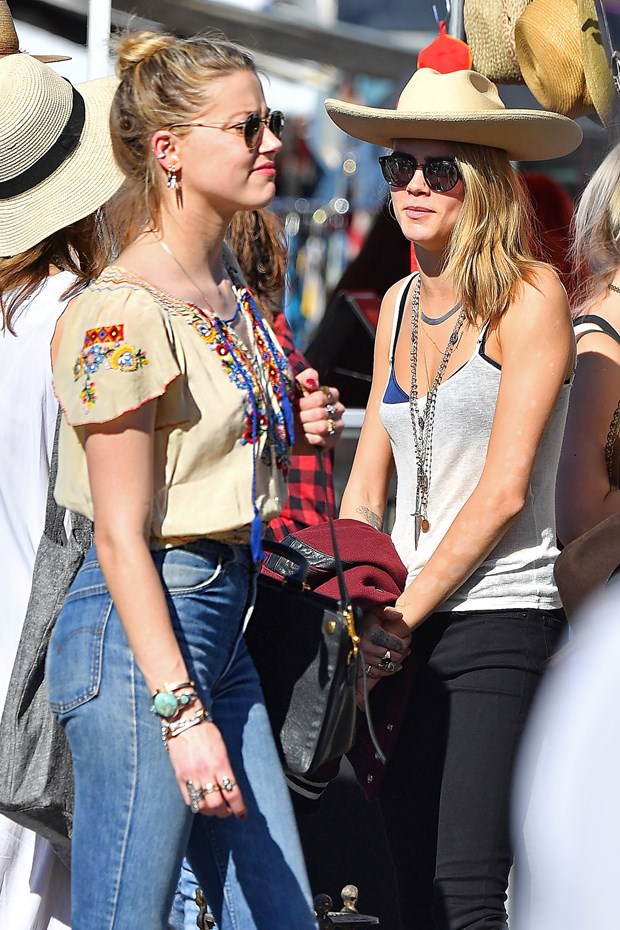 Cara Delevingne ve Amber Heard aşk yaşıyor