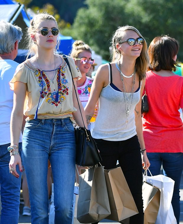 Cara Delevingne ve Amber Heard aşk yaşıyor