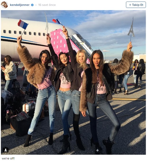 Victoria's Secret melekleri Paris'e uçtu