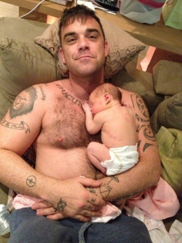 Robbie Williams ve kızı Teddy