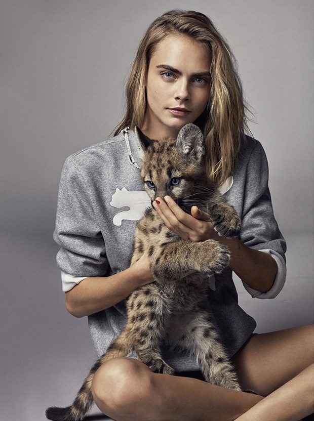 Cara Delevingne yavru aslanla