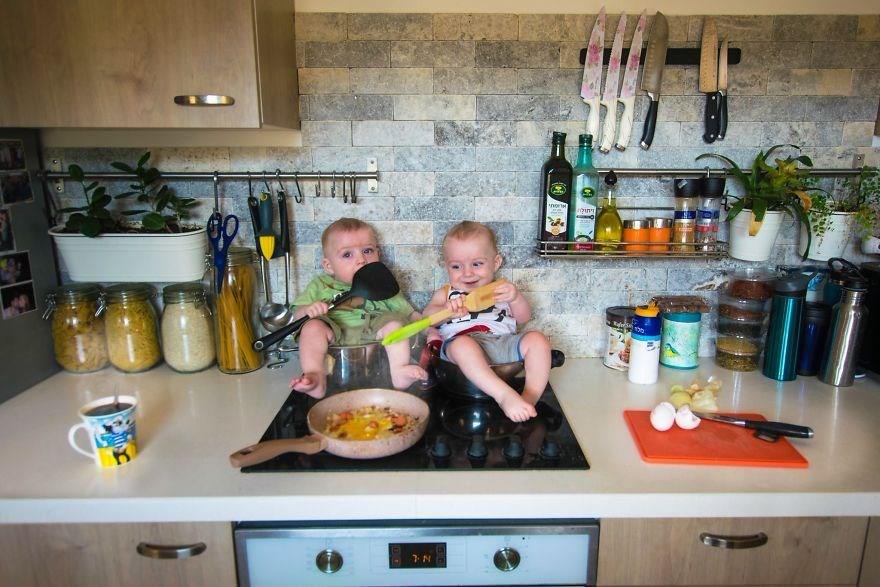 İkiz babasından yaratıcı fotoğraf projesi