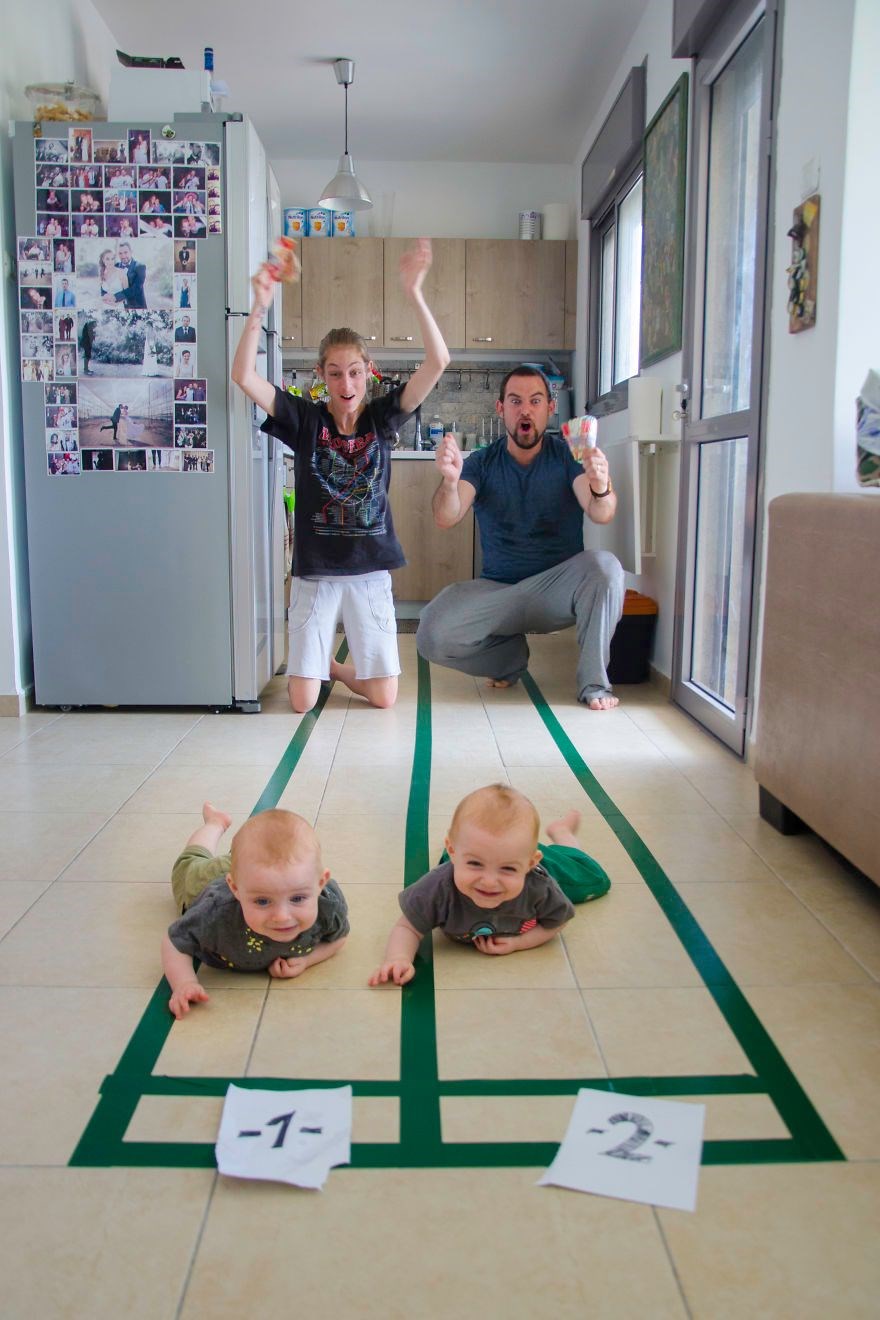 İkiz babasından yaratıcı fotoğraf projesi