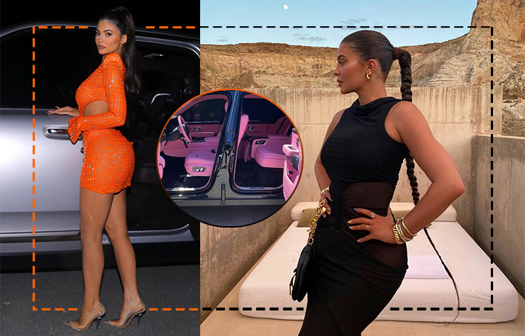 Kylie Jenner pembe Rolls Royce'una kavuştu