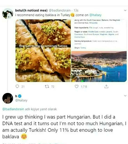 Halsey: Türkçe öğreniyorum, baklava yapıyorum