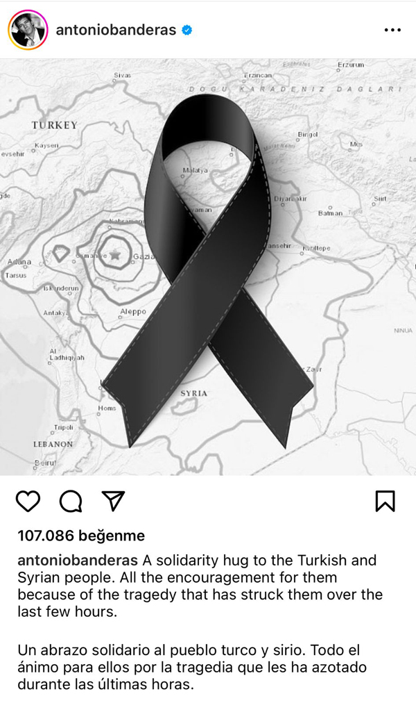 Dünyaca Ünlü Sanatçılardan Deprem İçin Destek Paylaşımları