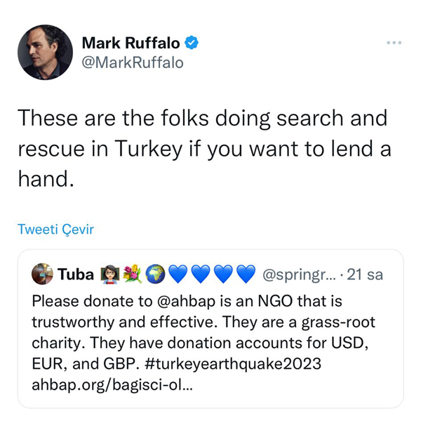 Dünyaca Ünlü Sanatçılardan Deprem İçin Destek Paylaşımları