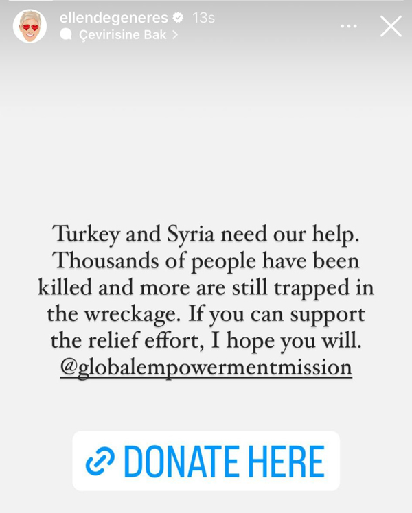 Dünyaca Ünlü Sanatçılardan Deprem İçin Destek Paylaşımları