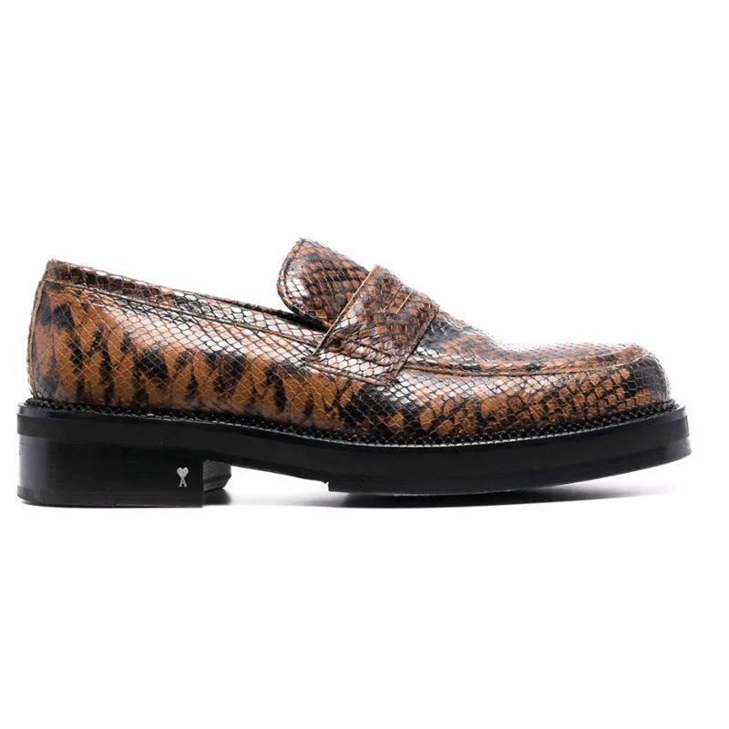 AMI Paris Yılan Derisi Mokasen