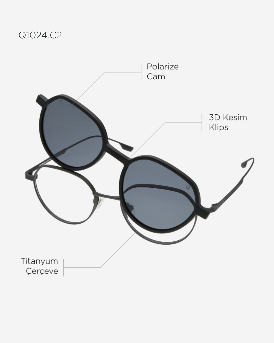 Q 1024-C2 - Eyewear - Clipon -
