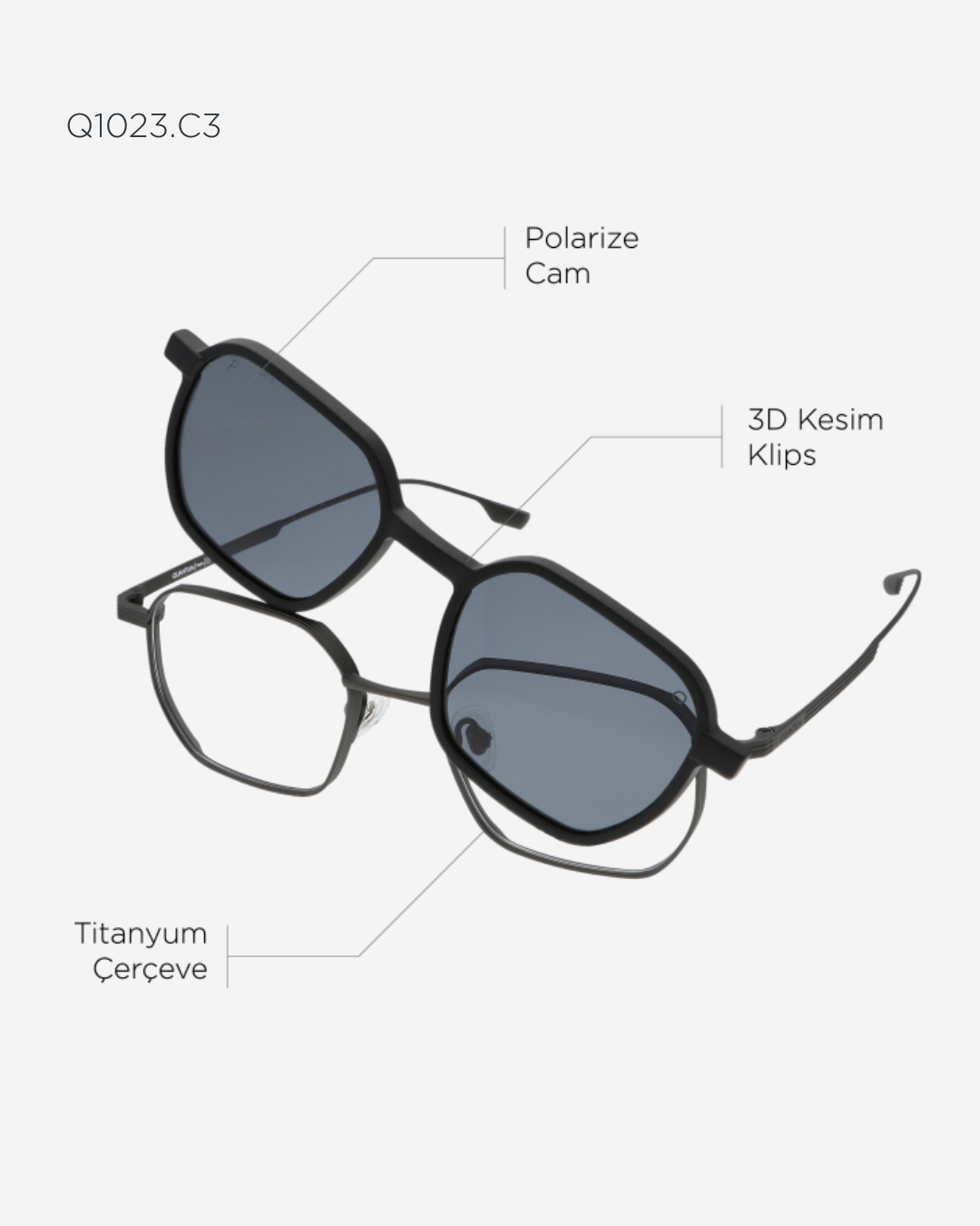 Q 1023-C3 - Eyewear - Clipon