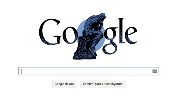 Google'dan 'düşünen adam'a selam