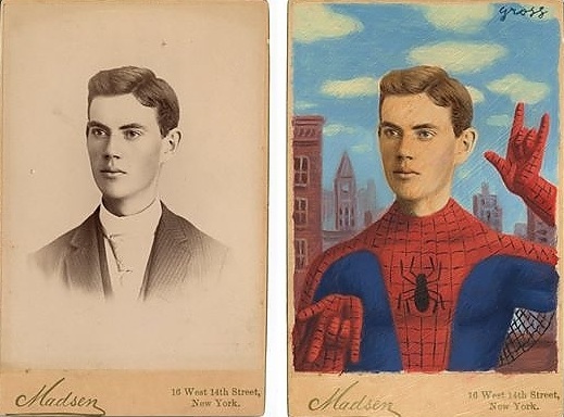 Eski fotoğraflar popüler kültür karakterleriyle birleşince