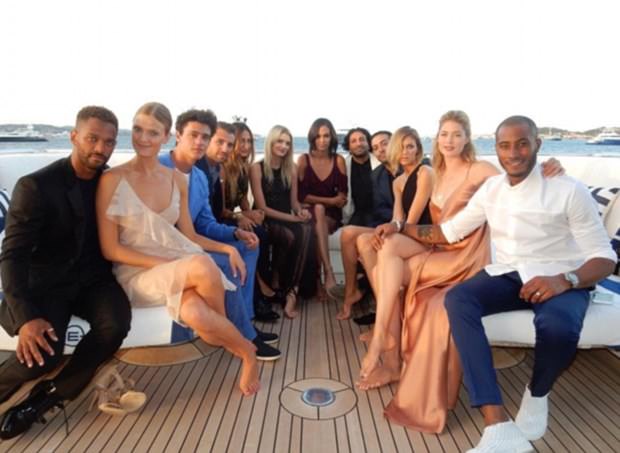 Podyumların kraliçeleri Leonardo Di Caprio'nun vakıf gecesinde