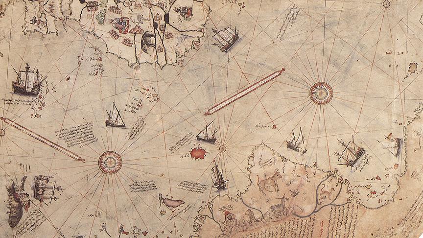 Piri Reis haritası pusula oluyor