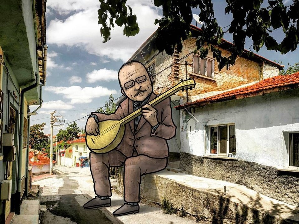 Dev illüstrasyonlarla sokakların hikayeleri