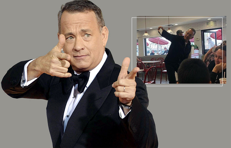 Tom Hanks restorandaki herkese yemek ısmarladı