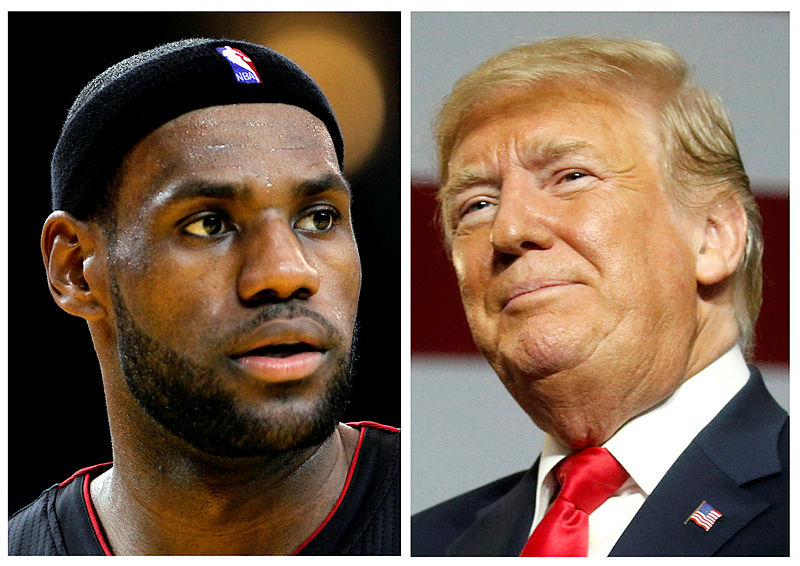 Melanie Trump, Lebron James'i destekledi