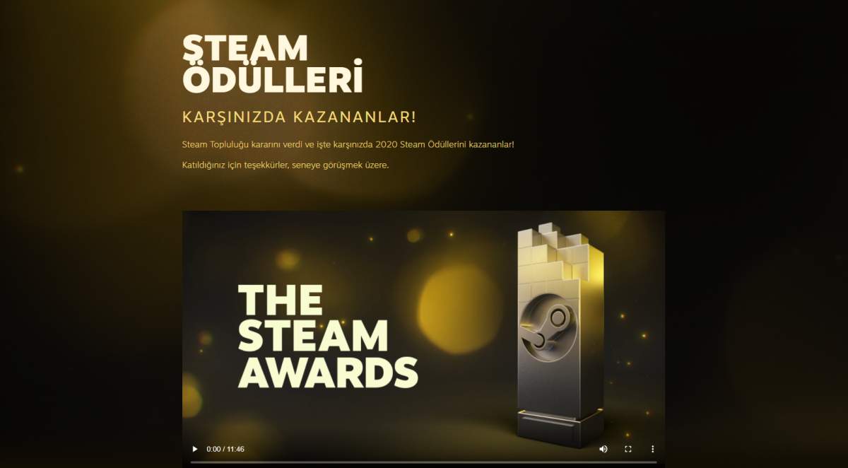 Steam 2020 Oyun Ödülleri sahiplerini buldu