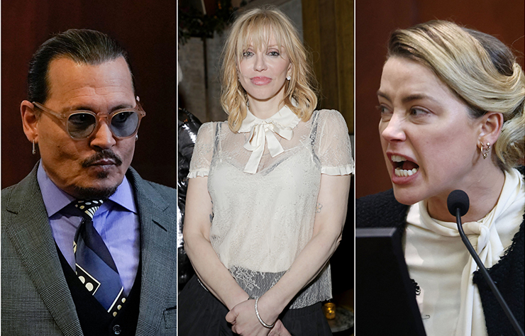 Johnny Depp'e Courtney Love'dan destek
