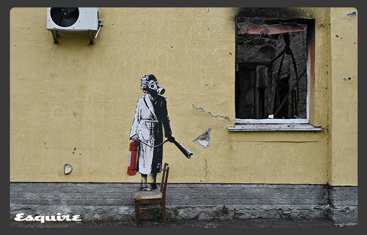Banksy Ukrayna'da yedi yeni duvar resmiyle ortaya çıktı