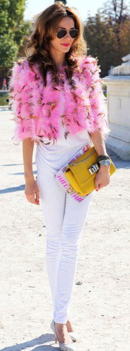 Beyaz pantolon kombinleri