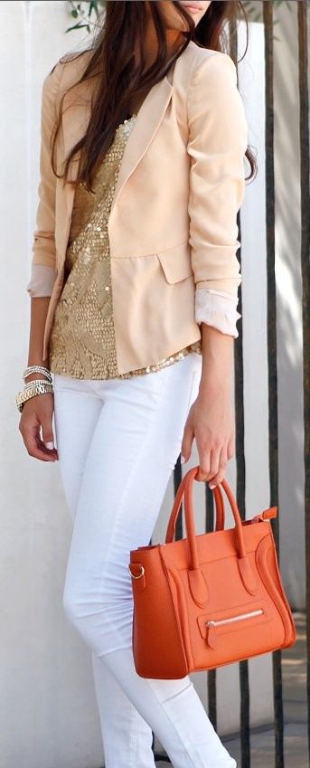 Beyaz pantolon kombinleri