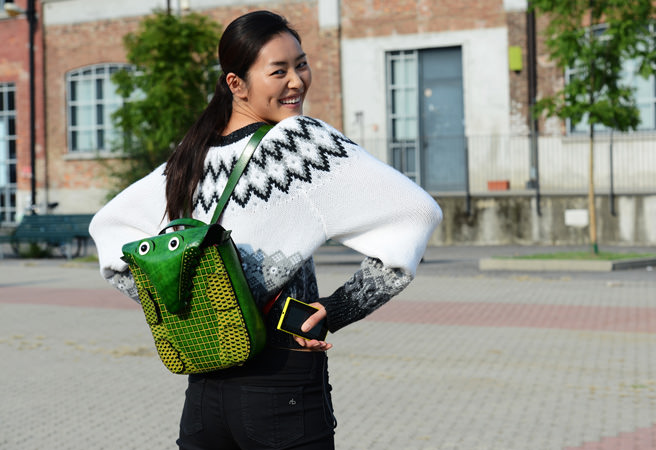 Milano sokaklarında ilginç aksesuarlar