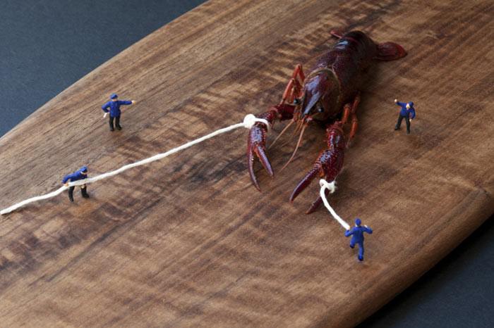 Küçük adamlar yiyecek dünyasında