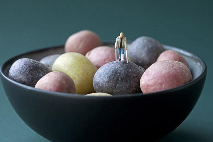 Küçük adamlar yiyecek dünyasında