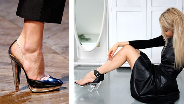 Yeni trend: Şeffaf topuklu ayakkabı