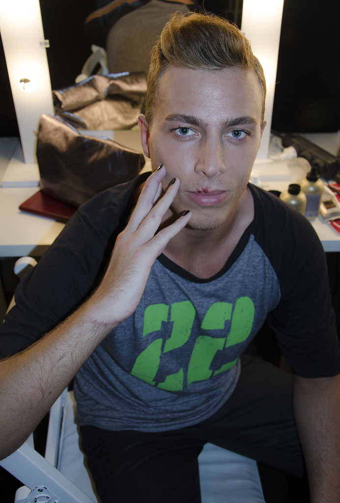 Hakan Akkaya backstage, MBFWI