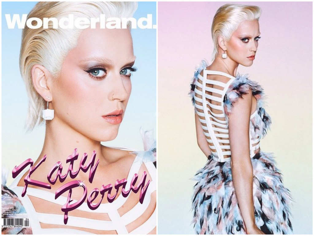 Katy Perry Wonderland dergisi için sarışın oldu