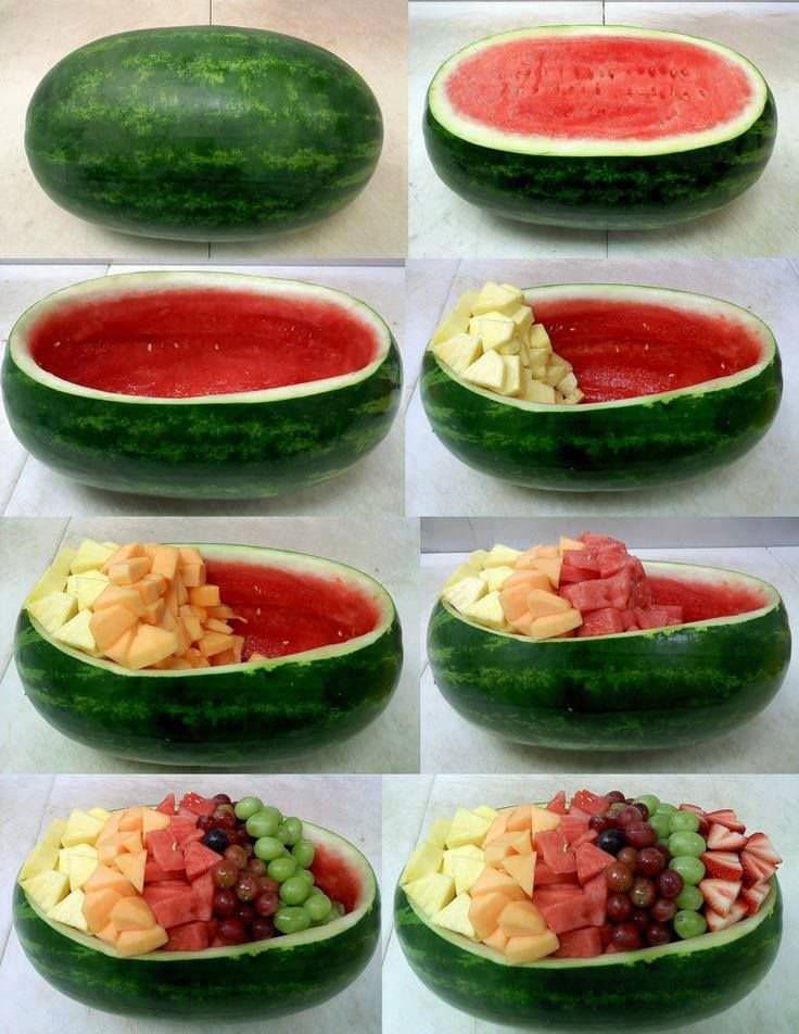 Meyve salatası sunumları